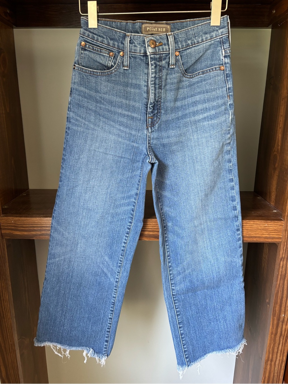 J. Crew Wide-Leg Raw Hem Jeans